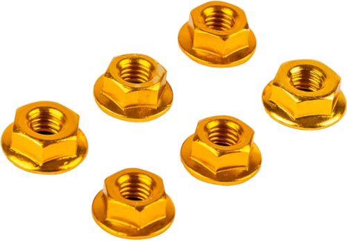 Flens Moer Set M6 - 6 Delig - Goud