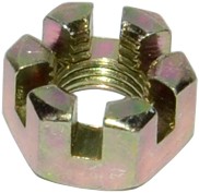 wielmoer m10x1.25mm universeel honda / derbi / yamaha bromfiets - met splitpen borg