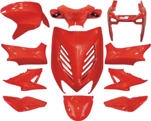 Kappenset voor Yamaha Aerox T/m 2012 DMP - Rood - 11 Delig