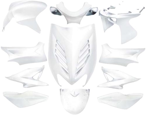 Kappenset voor Yamaha Aerox T/m 2012 DMP - Wit - 11 Delig