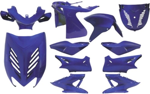 Kappenset voor Yamaha Aerox T/m 2012 DMP - Rossi Blauw - 11 Delig