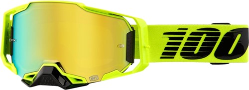 Crossbril 100% Armega Nuclear Citrus Neon geel - Goud/Gele Mirror lens