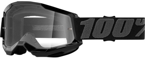 Crossbril 100% Strata 2 Zwart Glans - Heldere lens