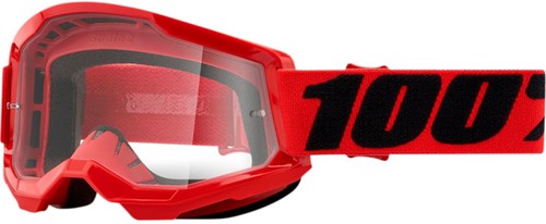 Crossbril 100% Strata 2 Rood - Heldere lens