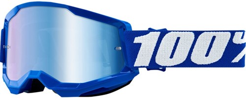 Crossbril 100% Strata 2 Blauw  - Blauwe Mirror lens