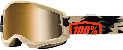 Crossbril 100% Strata 2 Kombat Camouflage - Goude Mirror lens