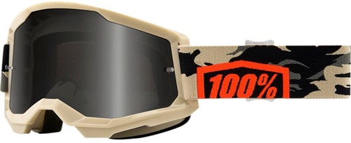 Crossbril 100% Strata 2 Sand Kombat Camouflage - Donker Smoke lens