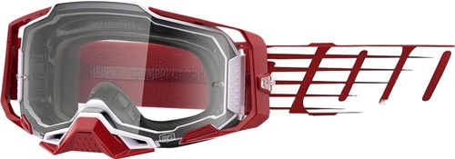 Crossbril 100% Armega Oversized Rood - Heldere lens