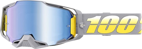 Crossbril 100% Armega Complex Grijs/Geel - Blauwe Mirror lens