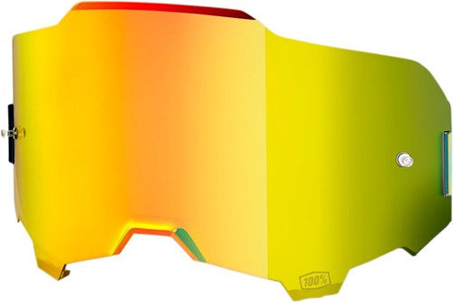 Vervangingslens 100% Armega Crossbril - Goud/gele Mirror lens