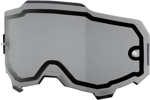 Vervangingslens 100% Armega Crossbril Anti-fog Dual lens - Smoke lens