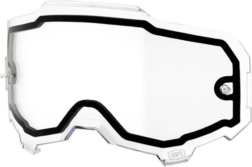 Vervangingslens 100% Armega Crossbril Anti-fog Dual lens - Heldere lens 