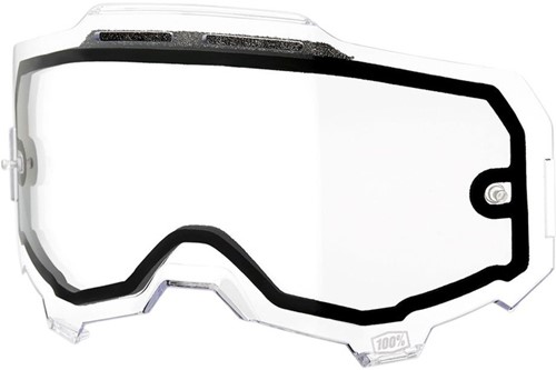 Vervangingslens 100% Armega Crossbril - Anti-fog dual geventileerde lens - Heldere lens 