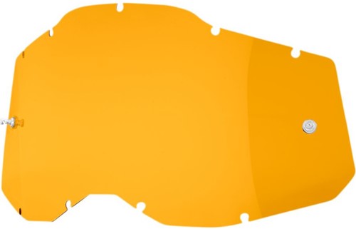 Vervangingslens 100% Strata 2 / Racecraft 2 / Accuri 2 Crossbril - Licht oranje lens - Enkele lens