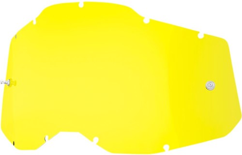 Vervangingslens 100% Strata 2 / Racecraft 2 / Accuri 2 Crossbril - Gele lens - Enkele lens