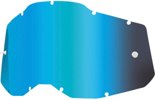 Vervangingslens 100% Strata 2 / Racecraft 2 / Accuri 2 Crossbril - Blauwe Mirror lens - Enkele lens