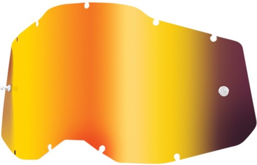 Vervangingslens 100% Strata 2 / Racecraft 2 / Accuri 2 Crossbril - Rode Mirror lens - Enkele lens