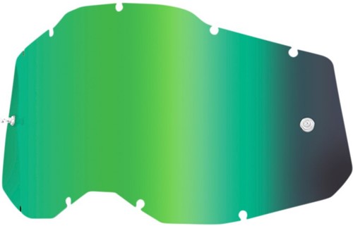 Vervangingslens 100% Strata 2 / Racecraft 2 / Accuri 2 Crossbril - Groen Mirror lens - Enkele lens