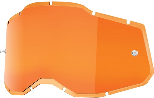 Vervangingslens 100% Strata 2 / Racecraft 2 / Accuri 2 Crossbril - Licht oranje lens - Injected lens