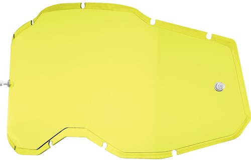 Vervangingslens 100% Strata 2 / Racecraft 2 / Accuri 2 Crossbril - Gele lens - Injected lens
