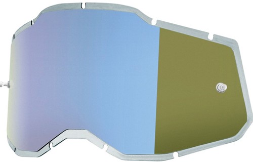 Vervangingslens 100% Strata 2 / Racecraft 2 / Accuri 2 Crossbril - Blauwe Mirror lens - Injected lens