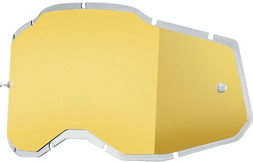 Vervangingslens 100% Strata 2 / Racecraft 2 / Accuri 2 Crossbril - Goude Mirror lens - Injected lens