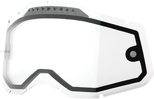 Vervangingslens 100% Strata 2 / Racecraft 2 / Accuri 2 Crossbril - Heldere lens - Anti-fog dual geventileerde lens
