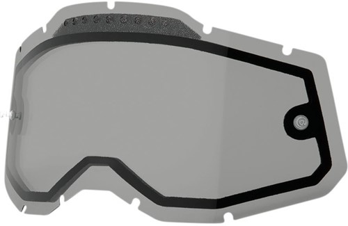 Vervangingslens 100% Strata 2 / Racecraft 2 / Accuri 2 Crossbril - Smoke lens - Anti-fog dual geventileerde lens