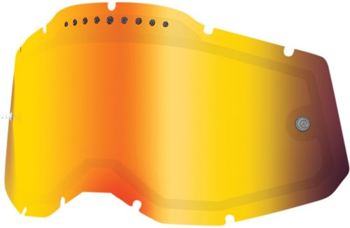 Vervangingslens 100% Strata 2 / Racecraft 2 / Accuri 2 Crossbril - Rode Mirror lens - Anti-fog dual geventileerde lens