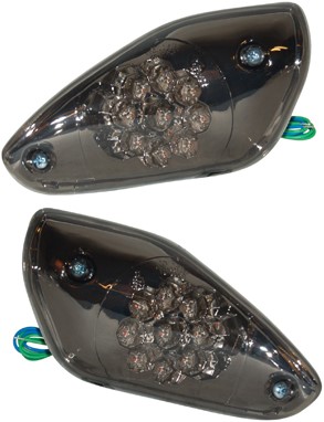 Knipperlicht Set LED Smoke Yamaha Aerox T/m 2012 Voorzijde / MBK Nitro 50