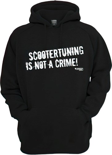 Hoody ( scootertuning is not a crime ) Zwart - L