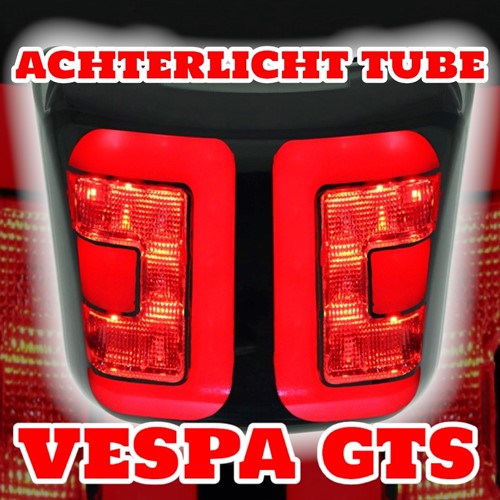 Achterlicht Power1 Vespa Gts 250 / Vespa Gts 300 Mat Zwarte Rand Smoke vanaf 2018 (Zonder Knipperlichten)-2