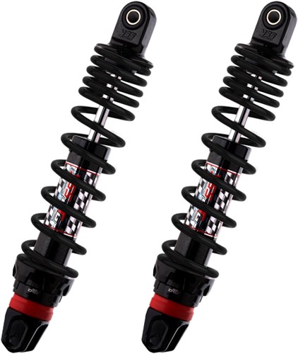 Schokbreker set YSS DTG Hybrid S Yamaha Majesty 125 t/m 250 cc / Yamaha X-max 125 t/m 250 cc 340mm Rood/zwart