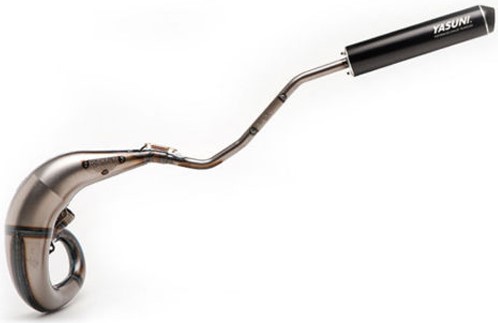 Uitlaat Yasuni Derbi Senda DRD / Aprilia RS 50 / Beta RR / Yamaha DT 50 R Bovenlangs Zwart MAX serie tub807xb
