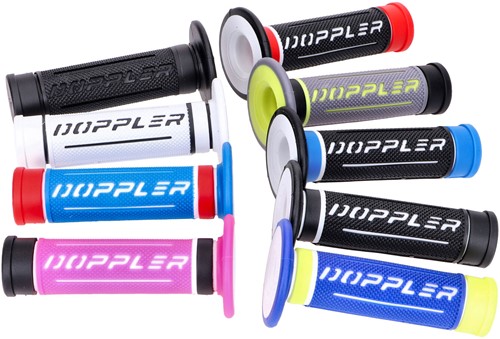 Handvatset Doppler 3D Wit / Zwart Universeel Scooter / Brommer