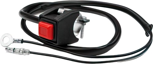 Killswitch Stuurschakelaar Rood / Zwart - Stuur Bevestiging