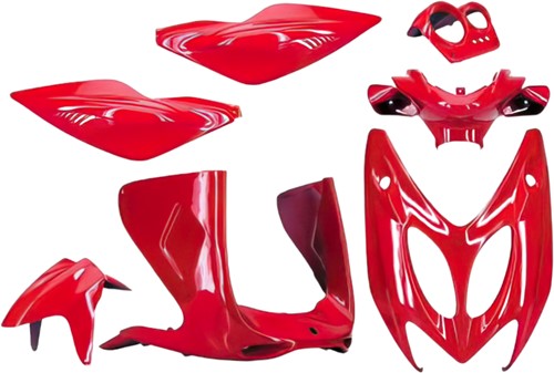 Kappenset Rood Yamaha Aerox T/m 2012 / MBK Nitro - 7 Delig