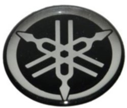 Logo Yamaha Voorscherm Zwart Chroom Origineel x01f153a1000