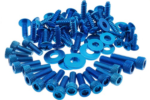 Parker Bout Set Beplating Yamaha Aerox T/m 2012 / MBK Nitro Blauw