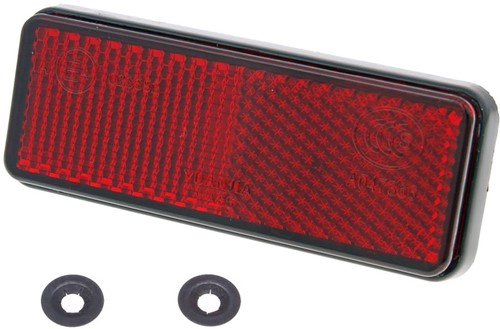 reflector achterspatbord rood 2 klem aansluiting universeel scooter / bromfiets