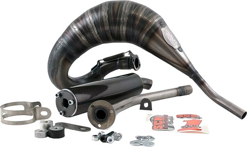 Uitlaat SCR Corse Cross 70cc voor Derbi Senda 50 - 2000 T/m 2005 - Links Bovenlangs