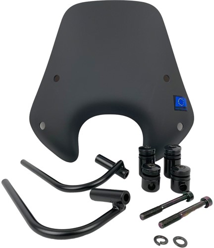 Windscherm Python Piaggio Zip 2000 Laag Zwart Mat