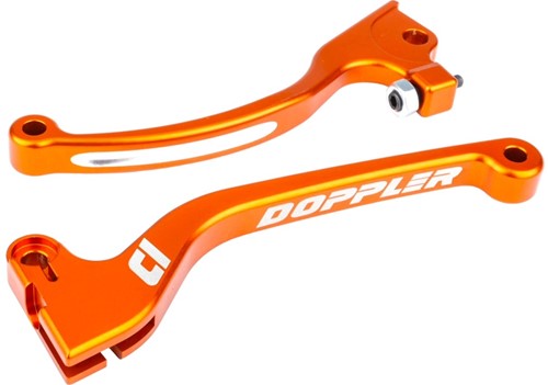Remgreep set Doppler Oranje AJP Derbi GPR 50 / Motorhispania RYZ / Rieju MRT 50 / Rieju MRX / Rieju RR 50 / Rieju SMX / Rieju Spike (AJP Handels)