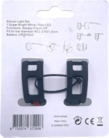 Fiets FALKX Sharp Star Led verlichting set zwart Batterij-2