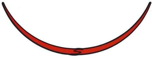 Stickerset velg Piaggio Zip 2000 4t Sport [Euro4] Rood Origineel 2h003254-3