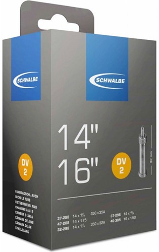 Fiets Binnenband Schwalbe DV2 14-16" / 32/47-288/305 - 40mm Hollandsventiel