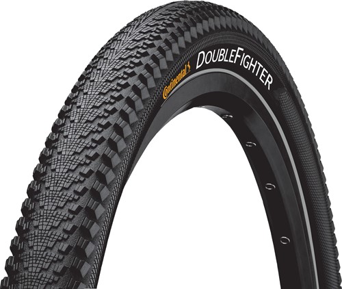 Fiets Buitenband Continental DoubleFighter III 28 x 1.40" / 37-622 mm - Zwart Met Reflectie