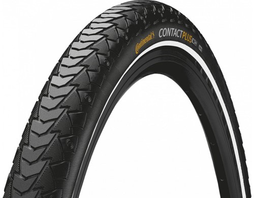 Fiets Buitenband Continental Contact Plus Reflex 28 x 1.75"/ 47-622 Zwart Met Reflectie