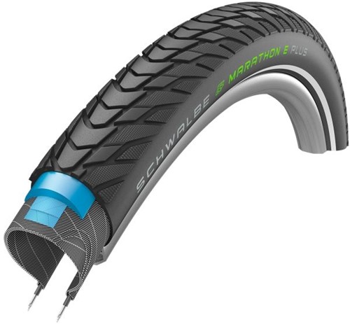 Fiets Buitenband Schwalbe Marathon E-Plus Performance Line 28 x 1.40" / 37-622 mm - zwart met reflectie
