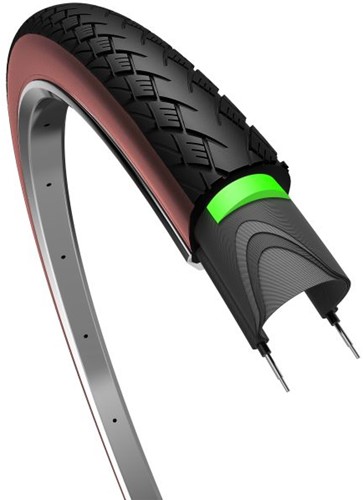 Fiets Buitenband Edge Metro Elite Protect 28 x 1.75" / 47-622 mm - zwart/bruin met reflectie